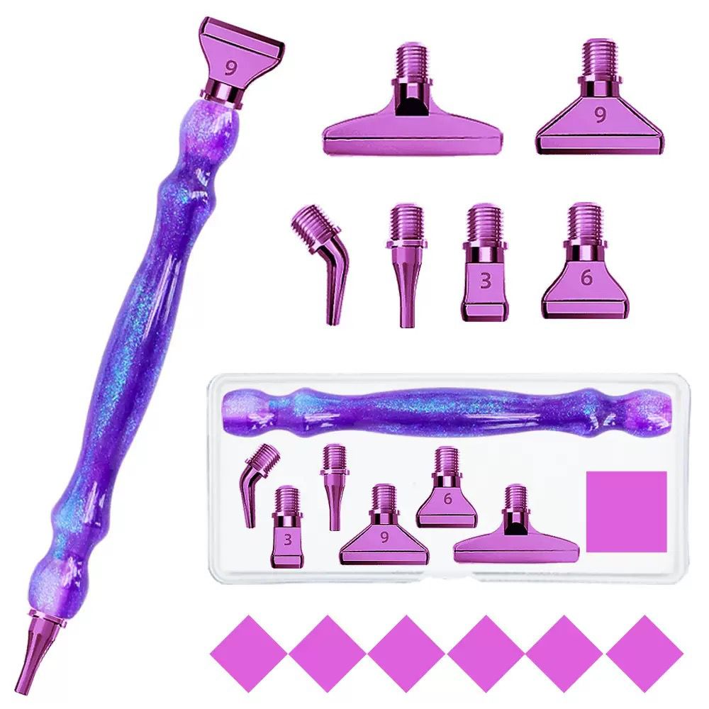 Premium Metal Uçlu Diamond Painting Kalemi Seti (6 Değiştirilebilir Uçlu)