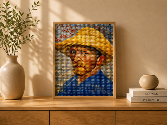 Vincent van Gogh Otoportre Elmas Boyama Seti 30x40 cm