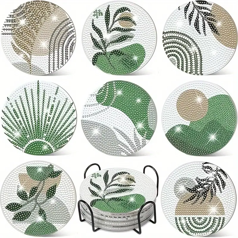 Bahar Temalı Elmas Boyama Bardak Altlığı Seti