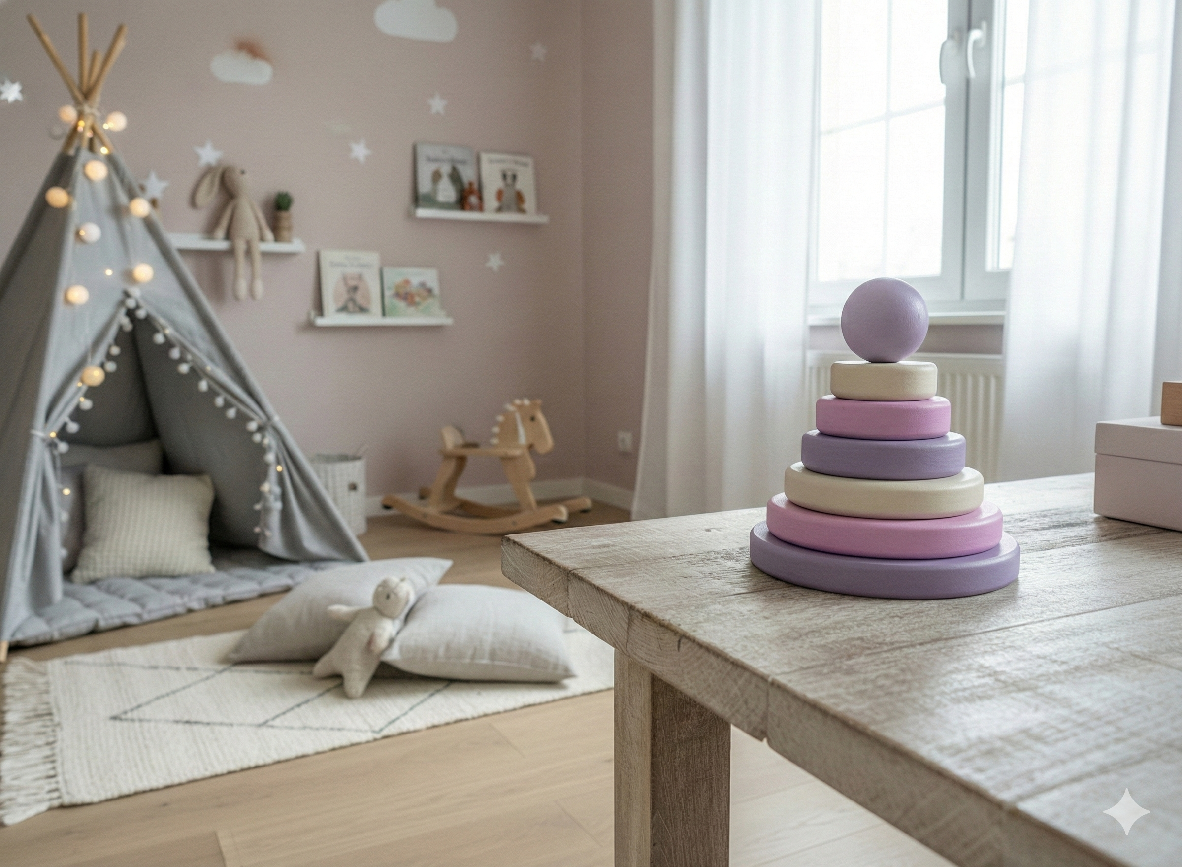 Lavanta Bahçesi Ahşap Montessori Halka Kule