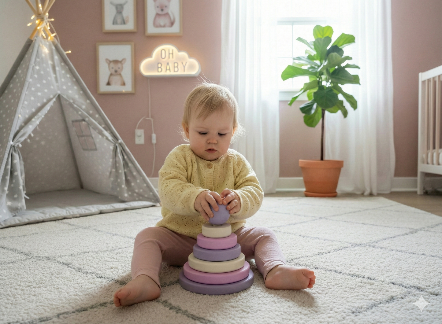 Lavanta Bahçesi Ahşap Montessori Halka Kule