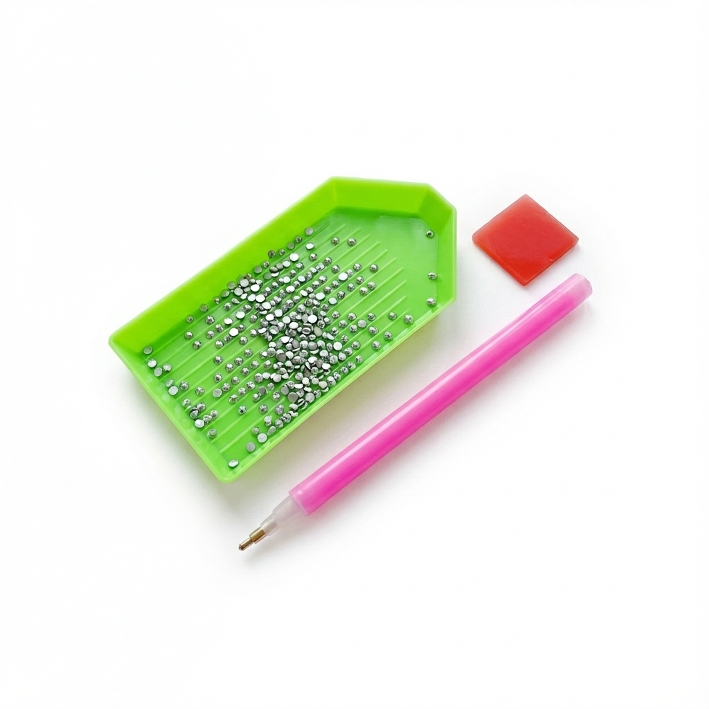 Elmas Boyama Yedek Kalem–Tepsi–Balmumu Üçlüsü