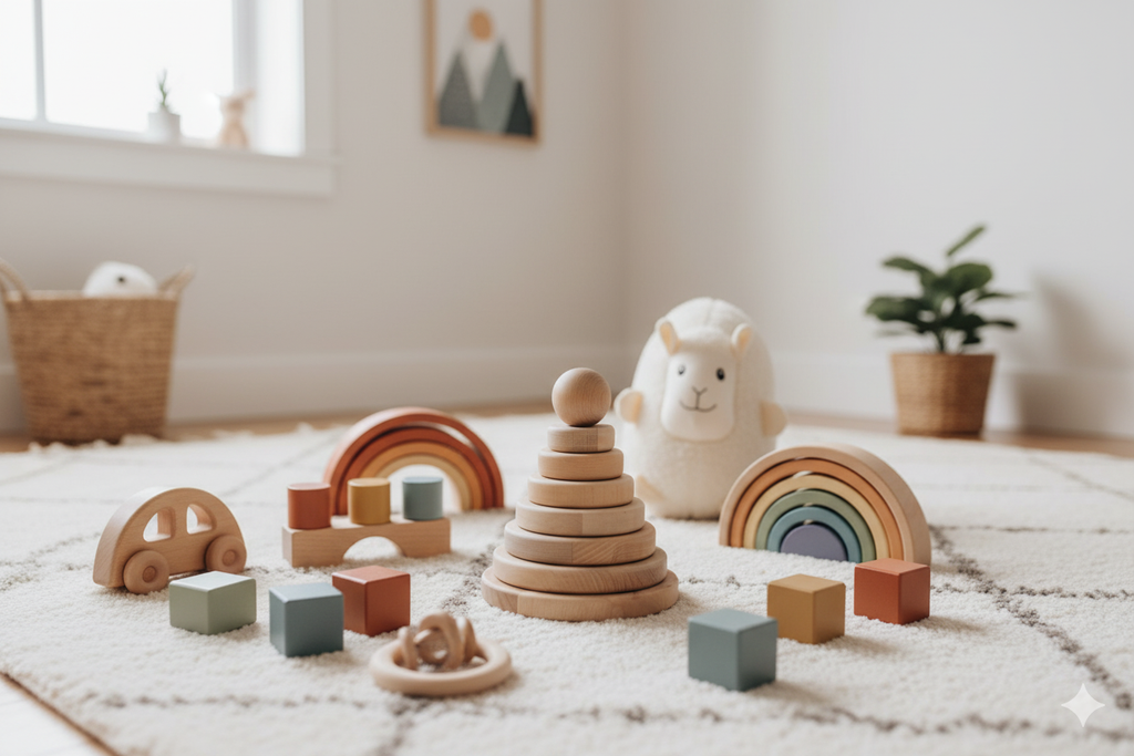 Ahşap Montessori Eğitici Halka Dizme Oyunu