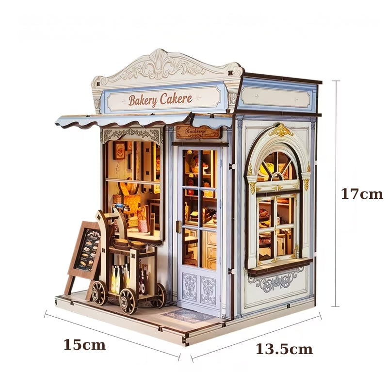 Bakery Book Nook – LED’li Dekoratif Minyatür Maket Kiti, Kendin Yap