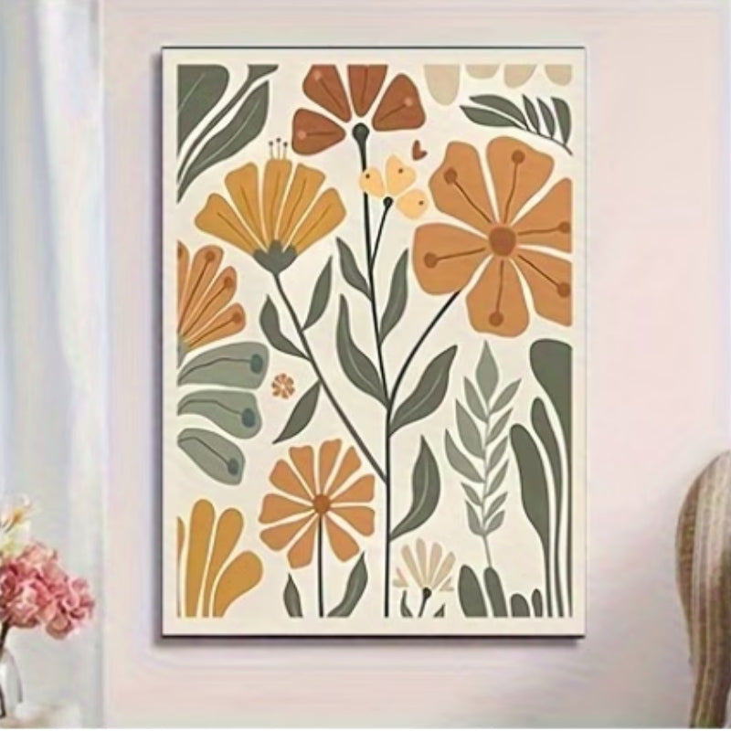 Bohem Çiçek Bahçesi Deseni Elmas Boyama Tablo – 25x30 cm DIY Diamond Painting Seti