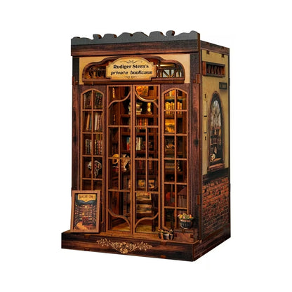 Twilight Library Book Nook – LED’li Dekoratif Minyatür Kütüphane Maket Kiti, Kendin Yap
