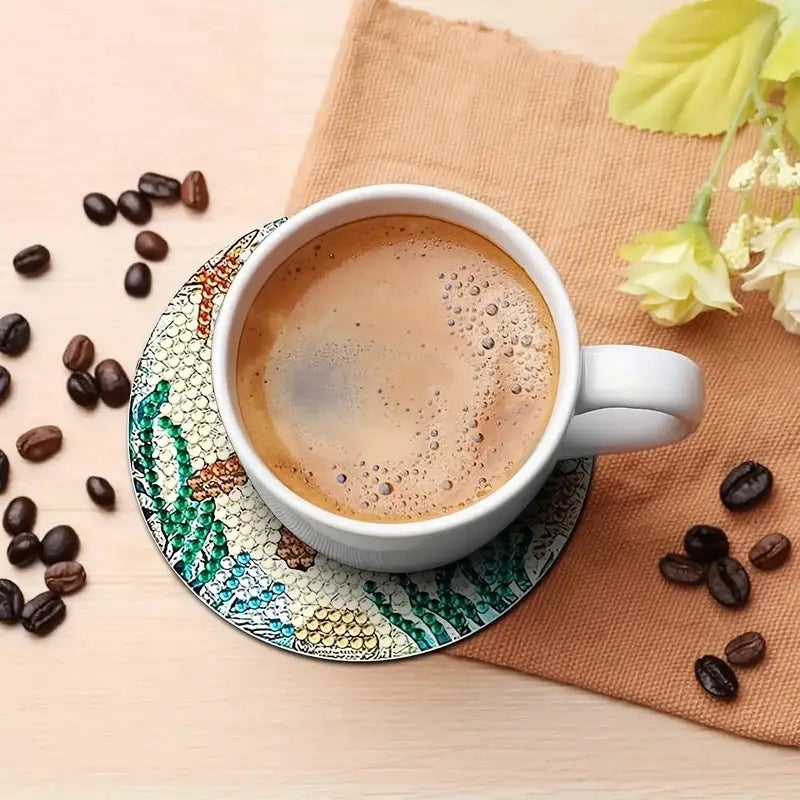 Okyanus Temalı Elmas Boyama Bardak Altlığı Seti