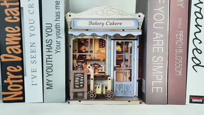 Bakery Book Nook – LED’li Dekoratif Minyatür Maket Kiti, Kendin Yap