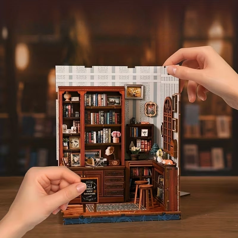 Pergola Reading Room Book Nook – LED’li Dekoratif Minyatür Okuma Odası Maket Kiti, Kendin Yap